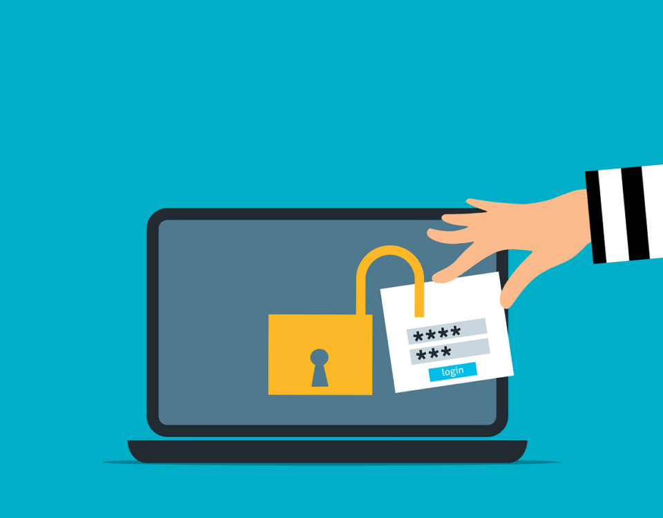 Free attack unsecured laptop vector