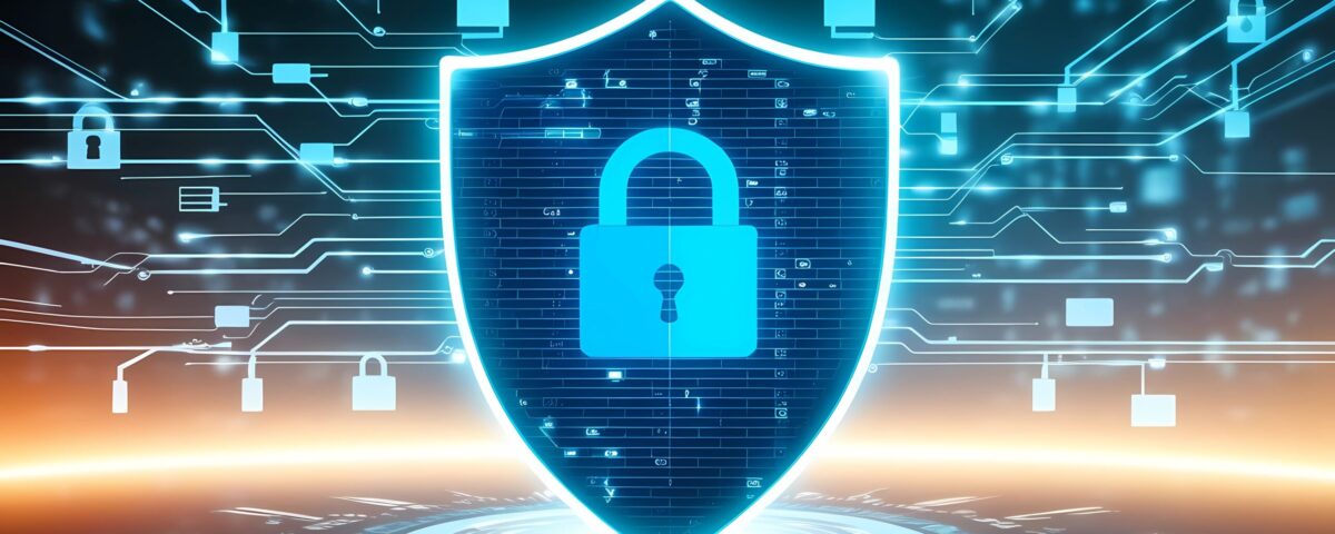 Free ai generated cybersecurity digital shield illustration