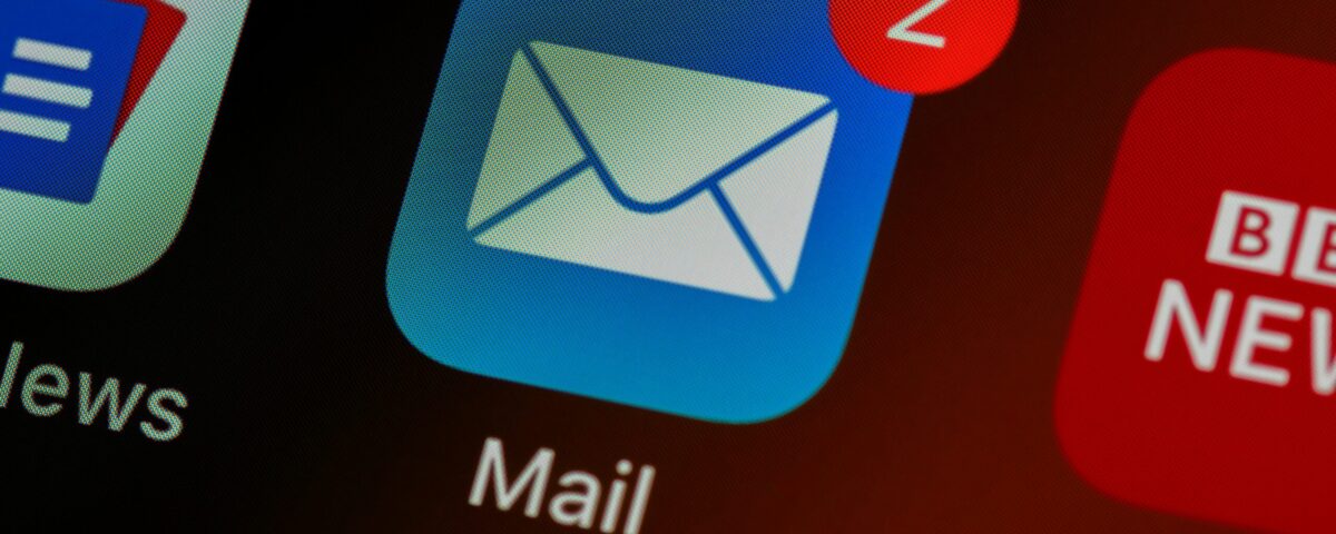 closeup of mail app icon on phone